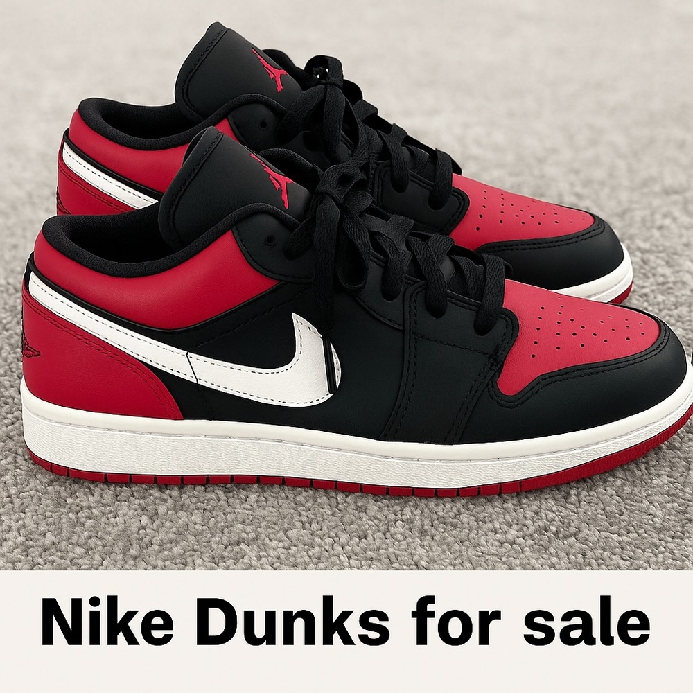 Nike Air Jordan 1 Low “Bred Toe” – Size 6Y Youth